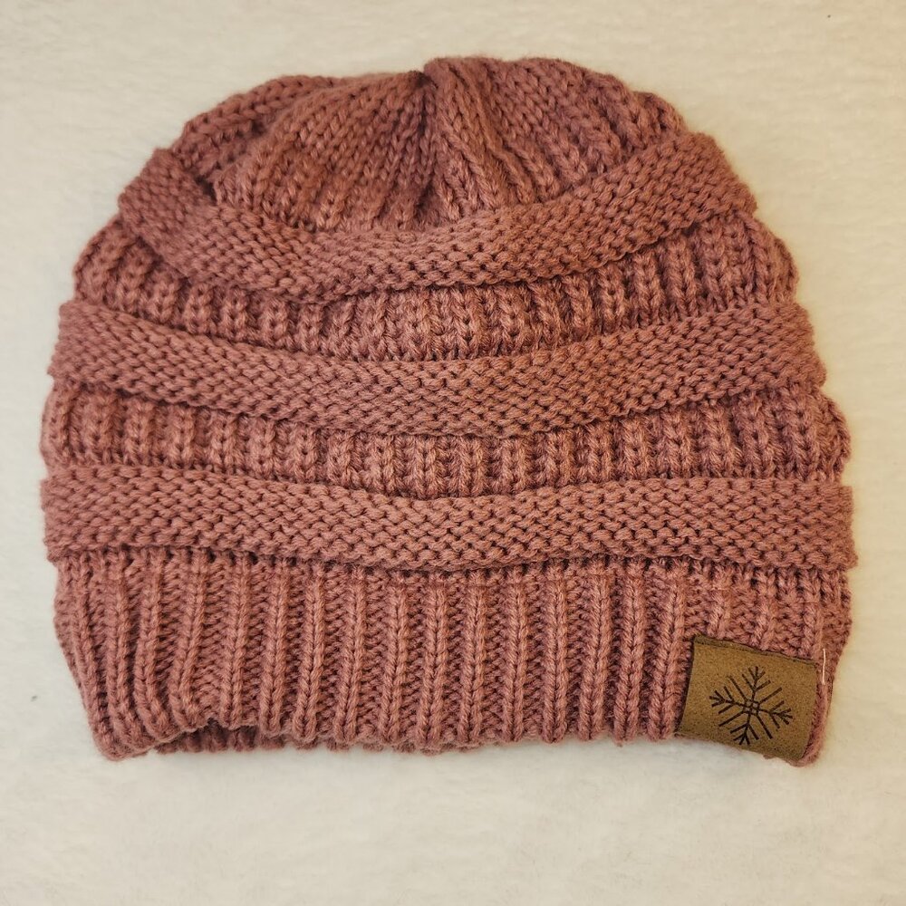 Angela & William Winter Hat Womens One Size Mauve Pink CottageCore Ski Aspen